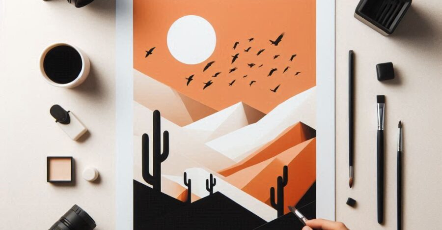 a minimal photo for Artistic productions whit orange and black a minimal photo for Artistic productions whit orange and black